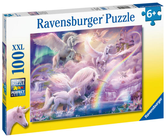 Ravensburger dėlionė 100 vnt Pegasus vienaragiai