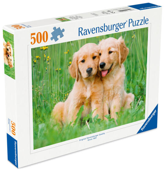 Ravensburger dėlionė 500 dalių: Auksiniai retriveriai