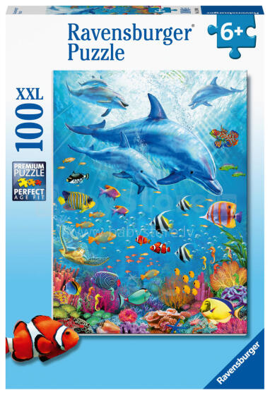 Ravensburger dėlionė 100 vnt. delfinų grupė
