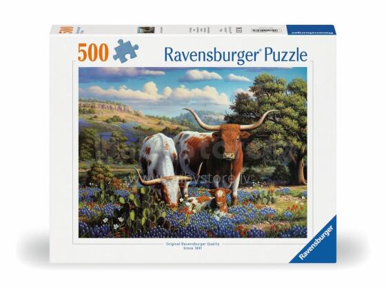 Ravensburger dėlionė 500 vnt. Mylintys galvijai