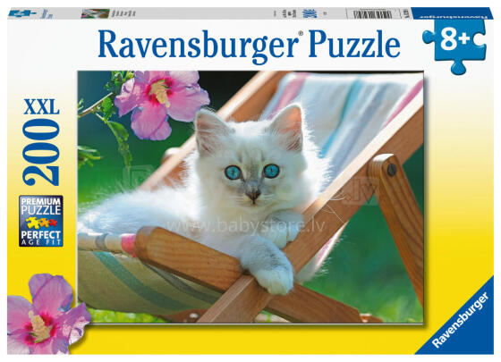 Ravensburger dėlionė 200 vnt Balta katė