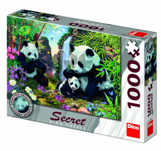 Dino Slaptas Dėlionė 1000 vnt Pandos