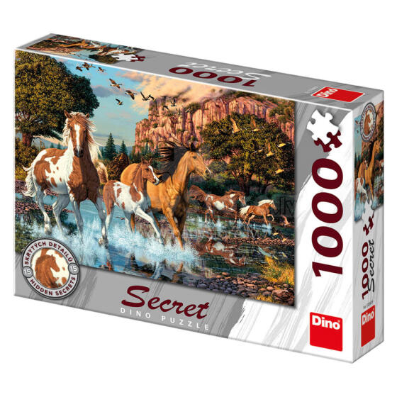 Dino Slaptas Dėlionė 1000 vnt Arklių