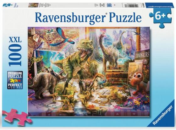 Ravensburger dėlionė 100 vnt Dinosaurus vaikų kambaryje