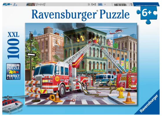 Ravensburger dėlionė 100 vnt Gaisriniai automobiliai