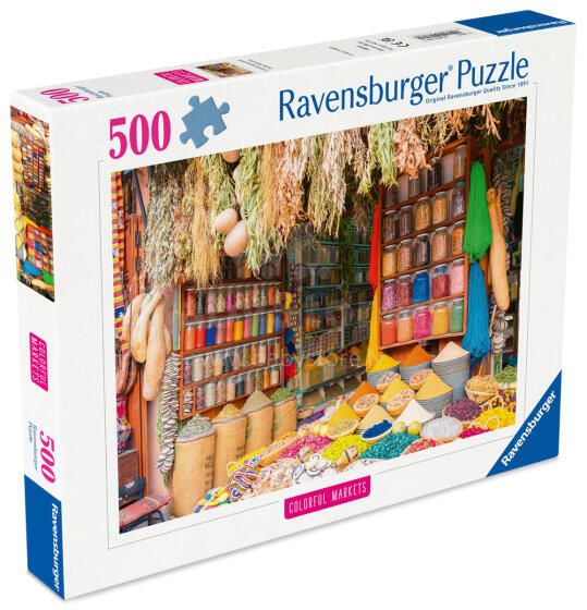 Ravensburger dėlionė 500 dalių: Spalvingi prieskoniai Maroke