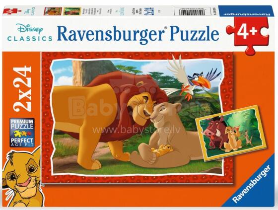 Ravensburger dėlionė 2x24 dalys: Liūto karaliaus šeima