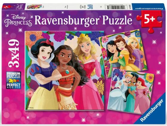Ravensburger dėlionė 3x49 vnt. Disney Princesės