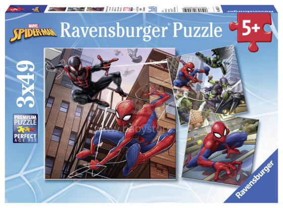 Ravensburger dėlionė 3x49 vnt. Spider-Man
