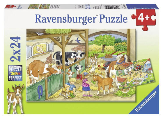 Ravensburger dėlionė 2x24 vnt. Linksmame kaimo gyvenime