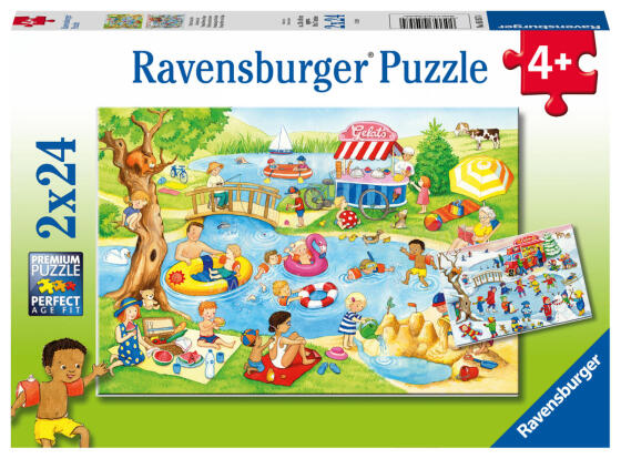 Ravensburger dėlionė 2x24 vnt. Plaukimas ežere