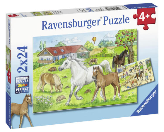 Ravensburger dėlionė 2x24 vnt. Arklių