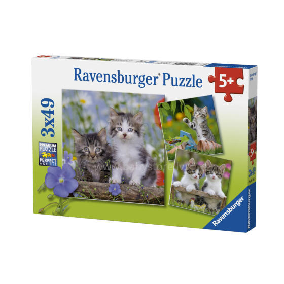Ravensburger dėlionė 3x49 vnt Kačiukai