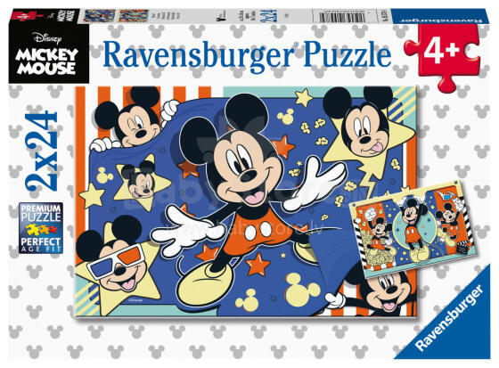 Ravensburger dėlionė 2x24 vnt. Mickey Mouse