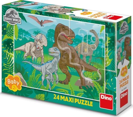Dino dėlionė 24 vnt., Dinosaurų pasaulis