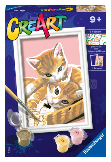 Ravensburger dažykite pagal numerius mielos katytės