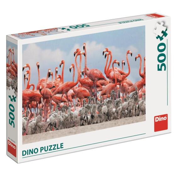 Dino dėlionė 500 vnt. Flamingai