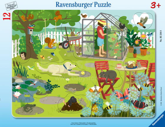 Ravensburger rėmelio dėlionė 12 vnt. Mūsų sodas