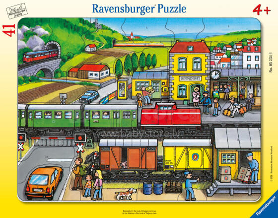 Ravensburger rėmelio dėlionė 41 vnt. Geležinkelio stotis