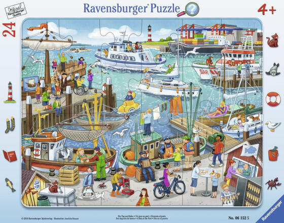 Ravensburger rėmelio dėlionė 24 vnt. Dieną prie uosto