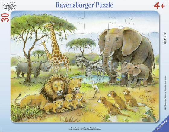 Ravensburger rėmelio dėlionė 30 vnt Afrikos laukinė gamta