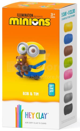 HEY CLAY modelino molis Minion Bob ir Tim