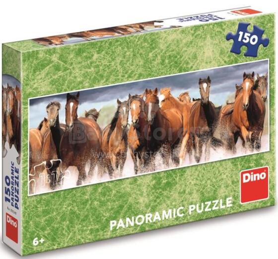 Dino panoraminis dėlionė 150 vnt. Arklių