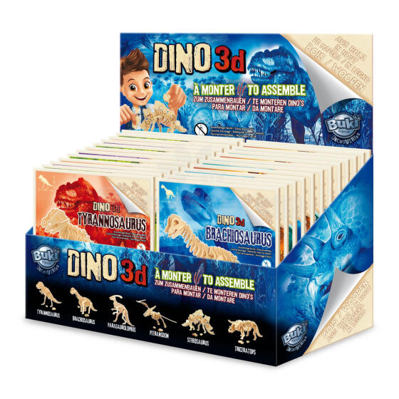 Buki 3D mediniai dinozaurai