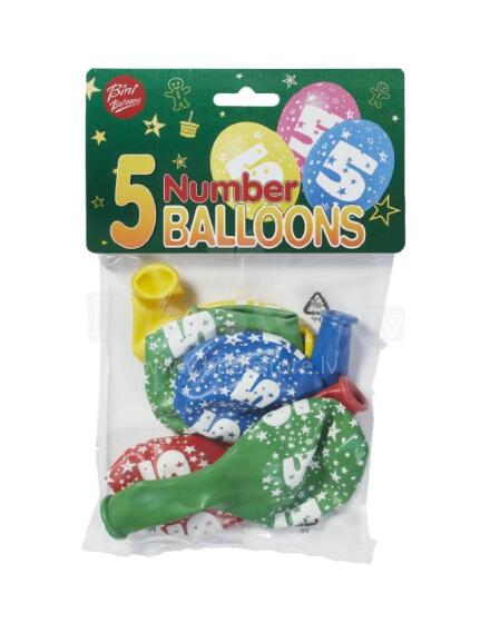 Bini numeris 5 balionai, 5 vnt.