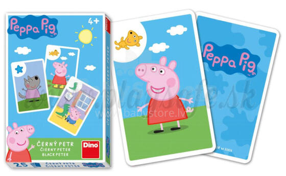 Dino žaidimų kortos Juodasis Petras Peppa Piga