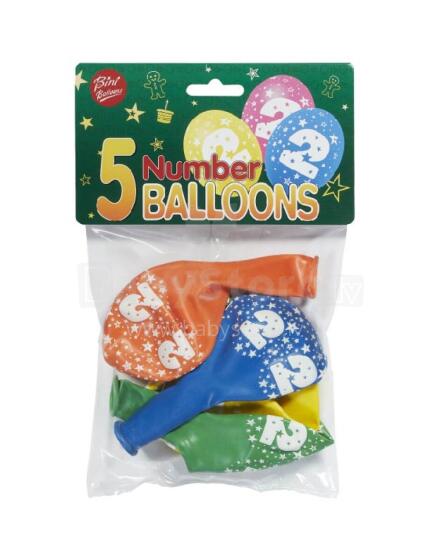 Bini numeris 2 balionai, 5 vnt.