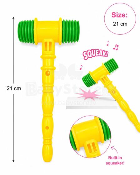 Bebe Basic Big Music Amur Art.294563  vaikų plaktukas su pypsėjimu