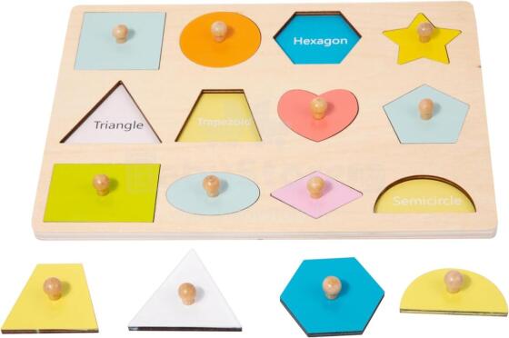 Adena Montessori Wooden Art.294587 Montessori medinė dėlionės lenta