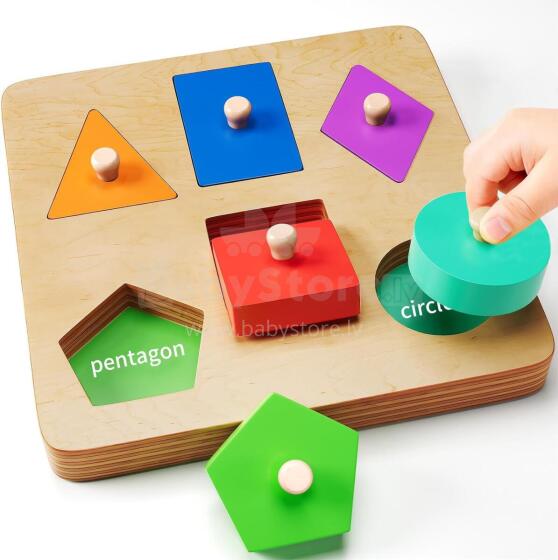 Larger Wooden Puzzle Art.294589 Montessori medinė dėlionės lenta