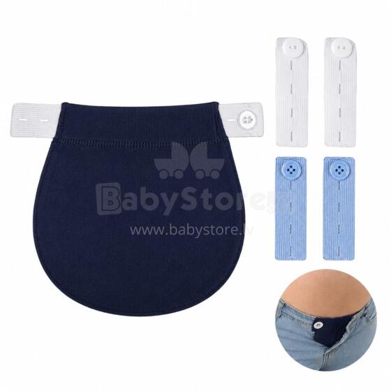 Bebe Basic Adjustable Extender Belt Art.294738 Navy Motinystės kelnių prailgintuvas