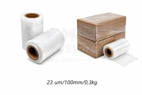 Bebe Basic Mini Stretch 23 um/100mm Art.294759 Skaidri padėklų plėvelė  100 mm × 150 m