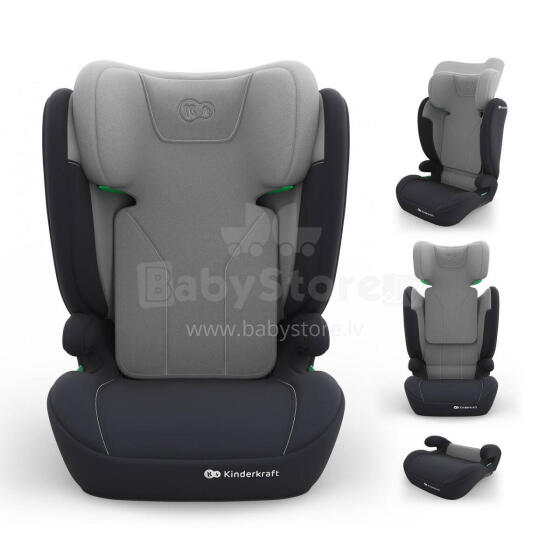 KINDERKRAFT Automobilinė kėdutė I-SPARK 2 PLUS i-Size pilka