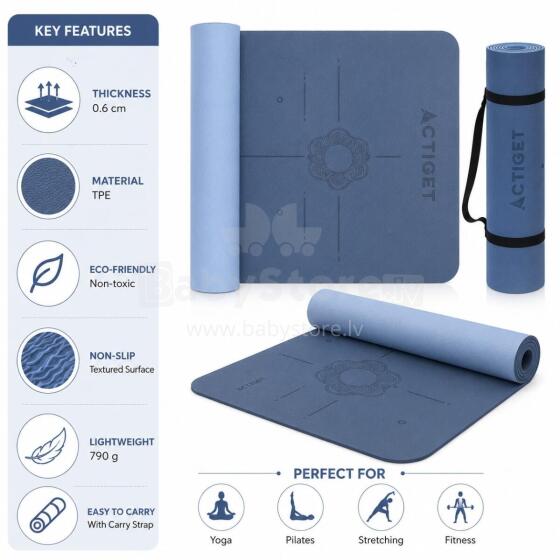 Frogeez Fitness Mat Art.ACT0021 Blue Gimnastikos kilimėlis