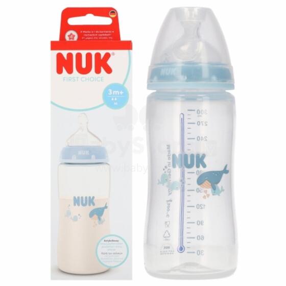 NUK 216342 Butelis 300ml +3m BALTAKRAUJO