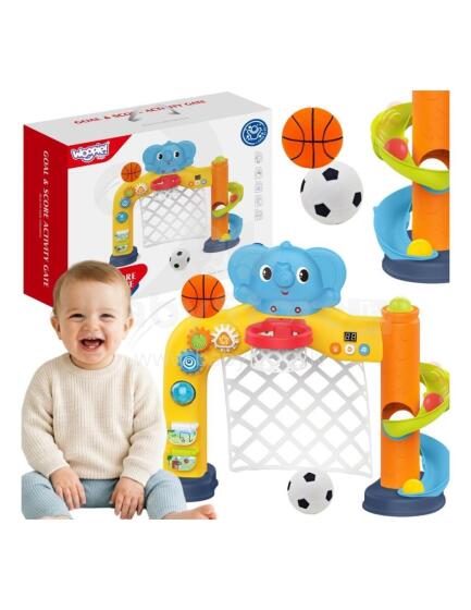 WOOPIE BABY Interaktyvus Sporto Centras 2in1: Vartai ir Krepšys su Dramblio Motyvu