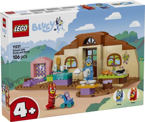 LEGO Bluey mokykla su Rusty ir Bluey
