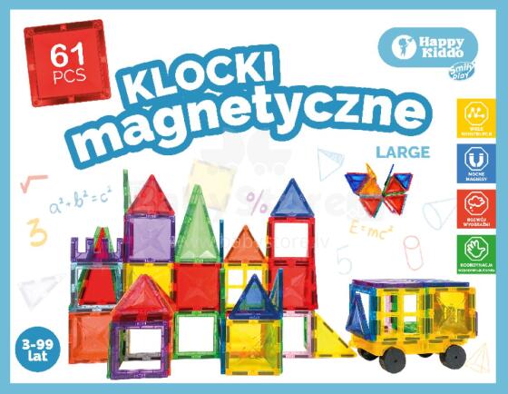 SMILY PLAY SP85382 Magnetiniai blokai 61 vnt.