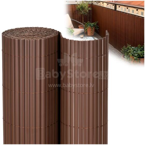 PVC uždangalas-maskavimo kilimėlis 500x160 cm balkonui, terasai, tvorai, rudas
