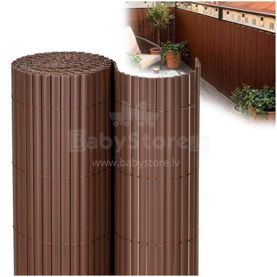 PVC uždangalas-maskavimo kilimėlis 400x100 cm balkonui, terasai, tvorai, rudas