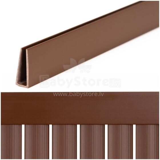 Dangtis, 100 cm profilis, skirtas PVC maskuojančiam balkono, terasos, tvoros uždangalui, rudas