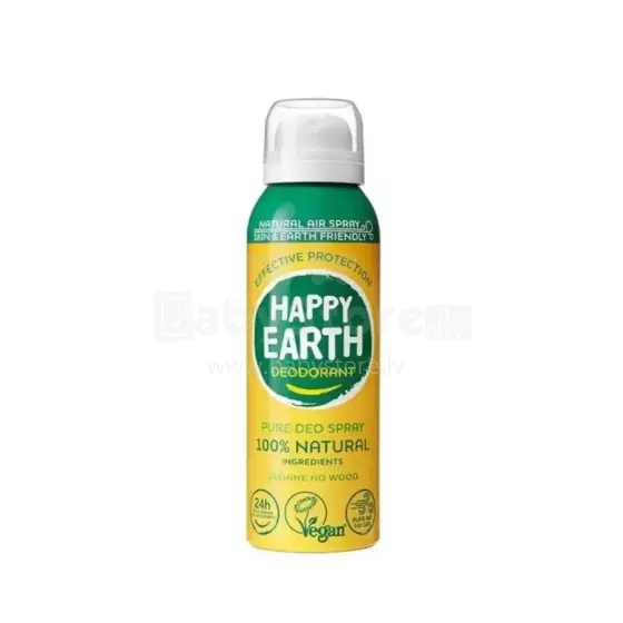 Happy Earth Deodarant Art.296501 aerosoolivaba 100% looduslik deodorant jasmiini Ho wood lõhnaga, 100ml