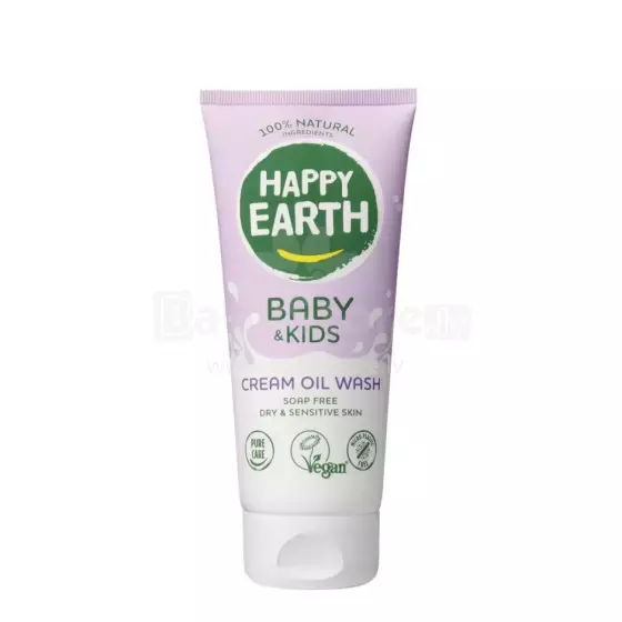 Happy Earth Cream Wash Oil Art.296512 100% looduslik kreemjas hooldav dušigeel beebidele, 200ML