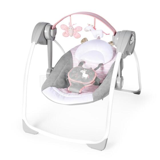 Ingenuity Comfort 2 Go Portable Baby Swing Art.296543 Pink  Supamoji kėdė su melodijomis