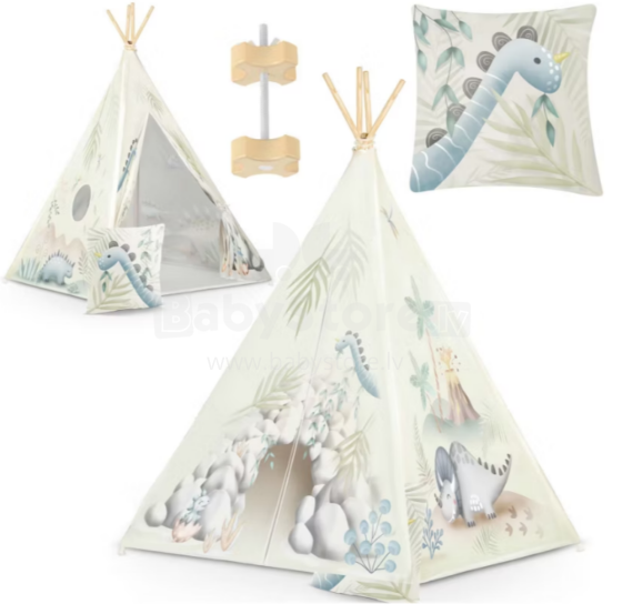 Nukido Tipi Dino Art. NK-407 palapinė vaikams - smėlinė