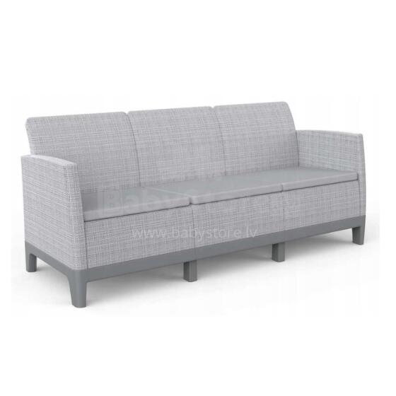 Dvivietė sodo sofa &bdquo;Scandi Form&ldquo; trivietė sofa šviesiai pilka/tamsiai plieno pilka